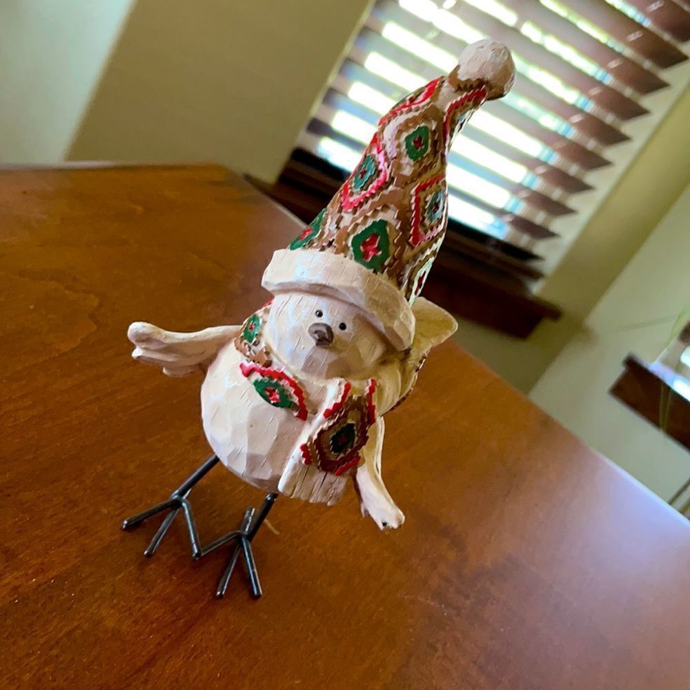 Whimsical Holiday Bird Figurine